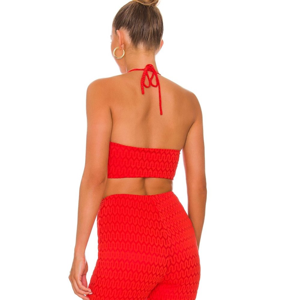 Lovers + Friends Kenya 2 Piece Top and Pants Set in Red NWT Size Small - Picture 3 of 5